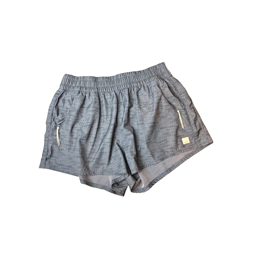 Vuori Clementine Shorts Womens Large Gray Abstract Print Running VW367
